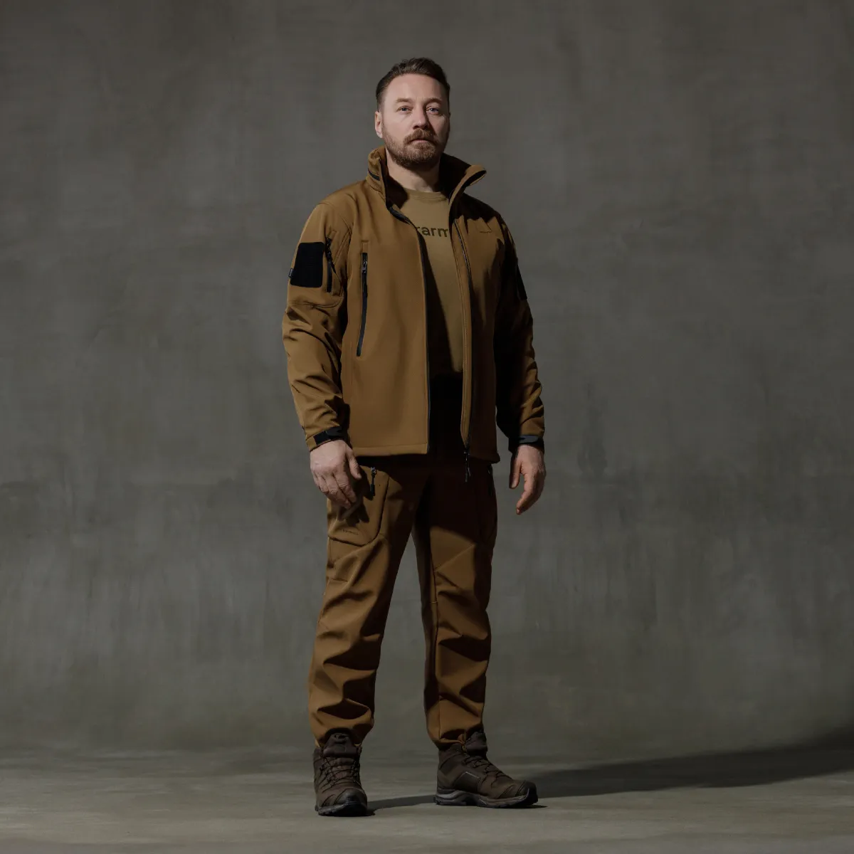 Комплект одежды Softshell Hawk Jacket & Pants. Защита от ветра и влаги. Койот 6