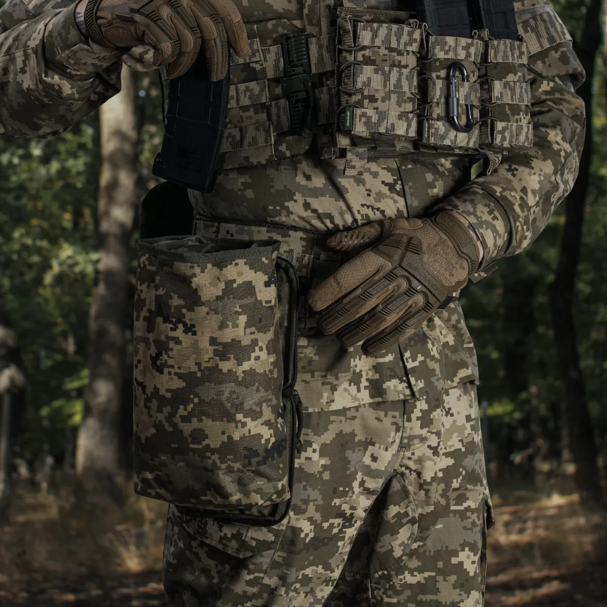 Сумка для скидання магазинів 2.0. Компактна. Кріпиться на MOLLE. Піксель (мм-14) 6