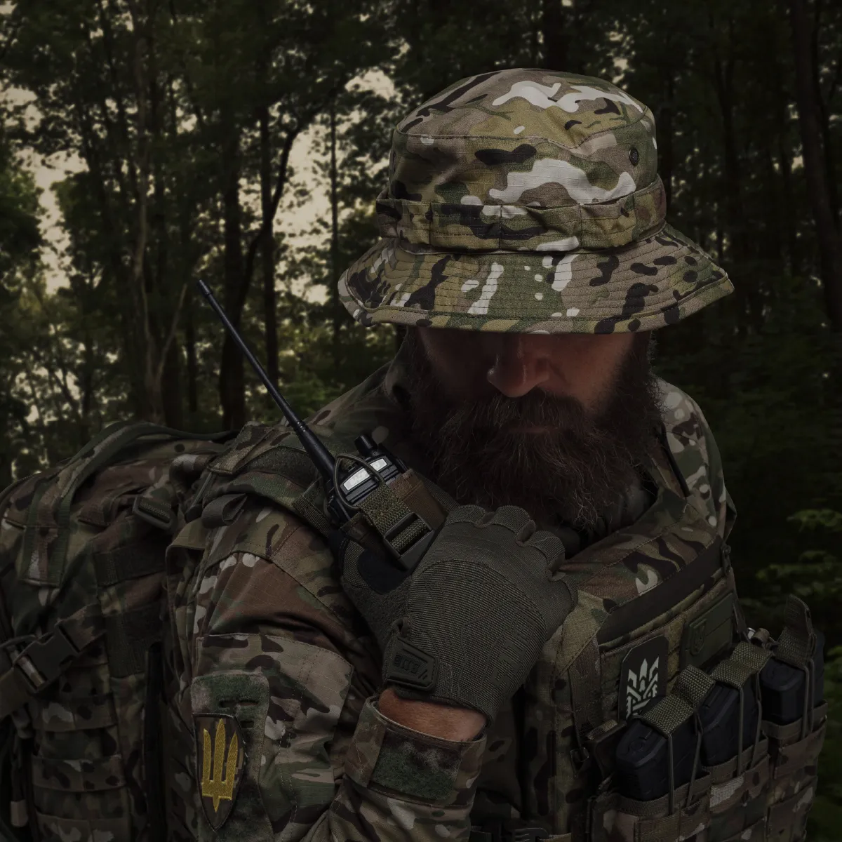 Підсумок для рації. Кріплення Molle. Cordura 1000. Колір Мультикам 5