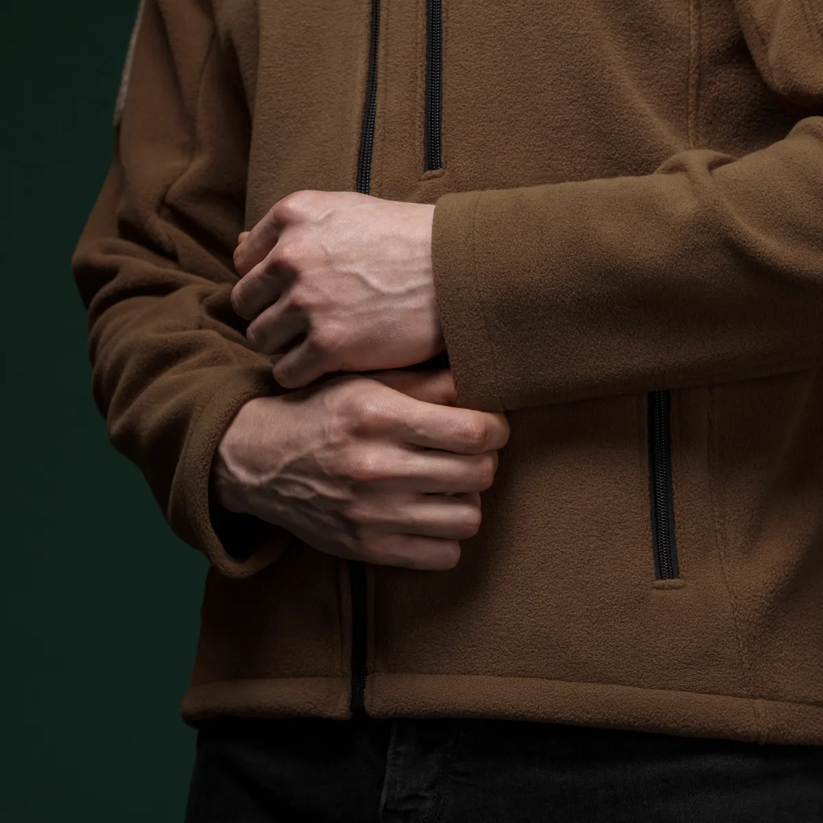 Флисовая кофта Ukrarmor Patrol Pullover Fleece Coyote. Polyester, windproof 6