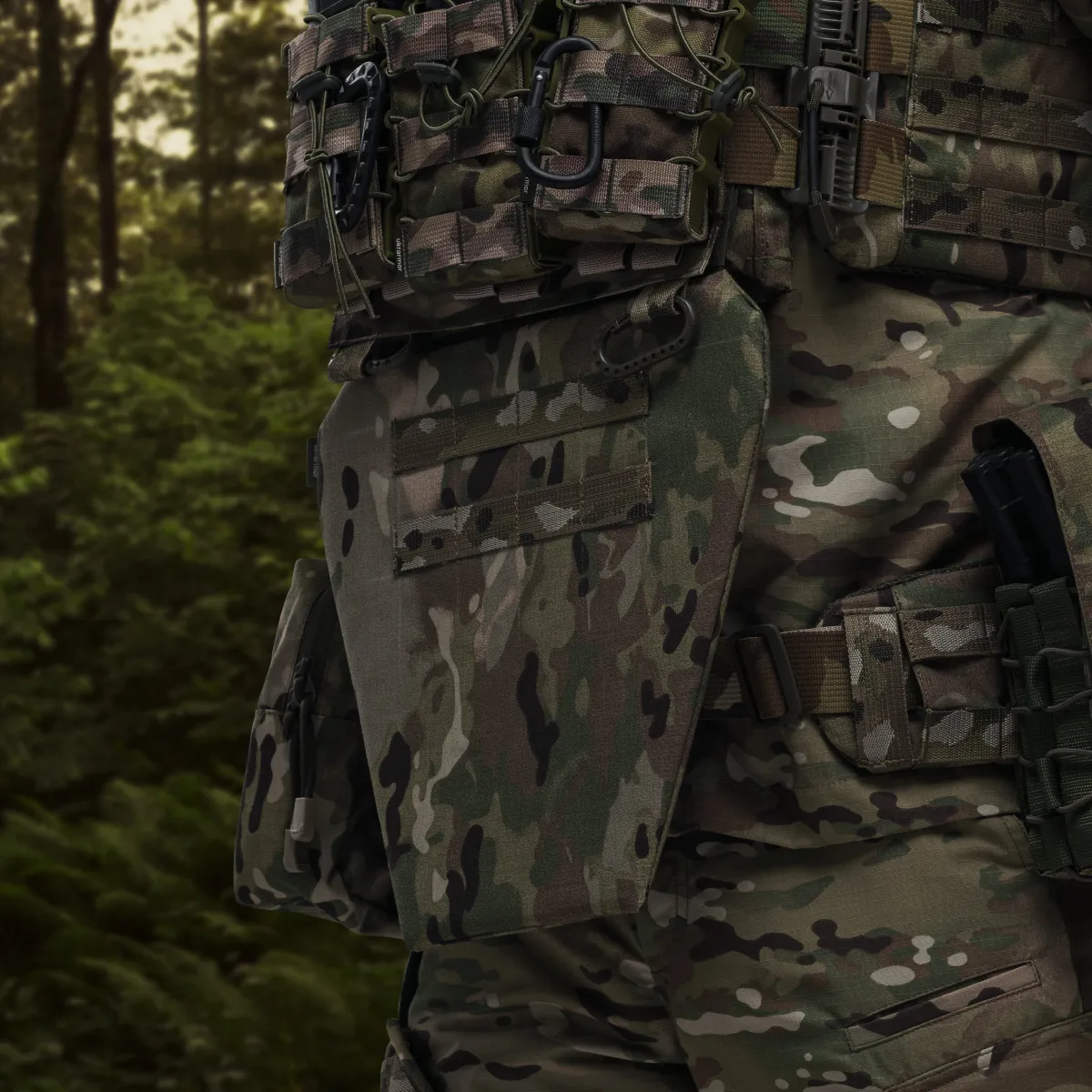 Противоосколочный фартук 1-го класса защиты (с баллистическим пакетом). Размер L. Мультикам 4