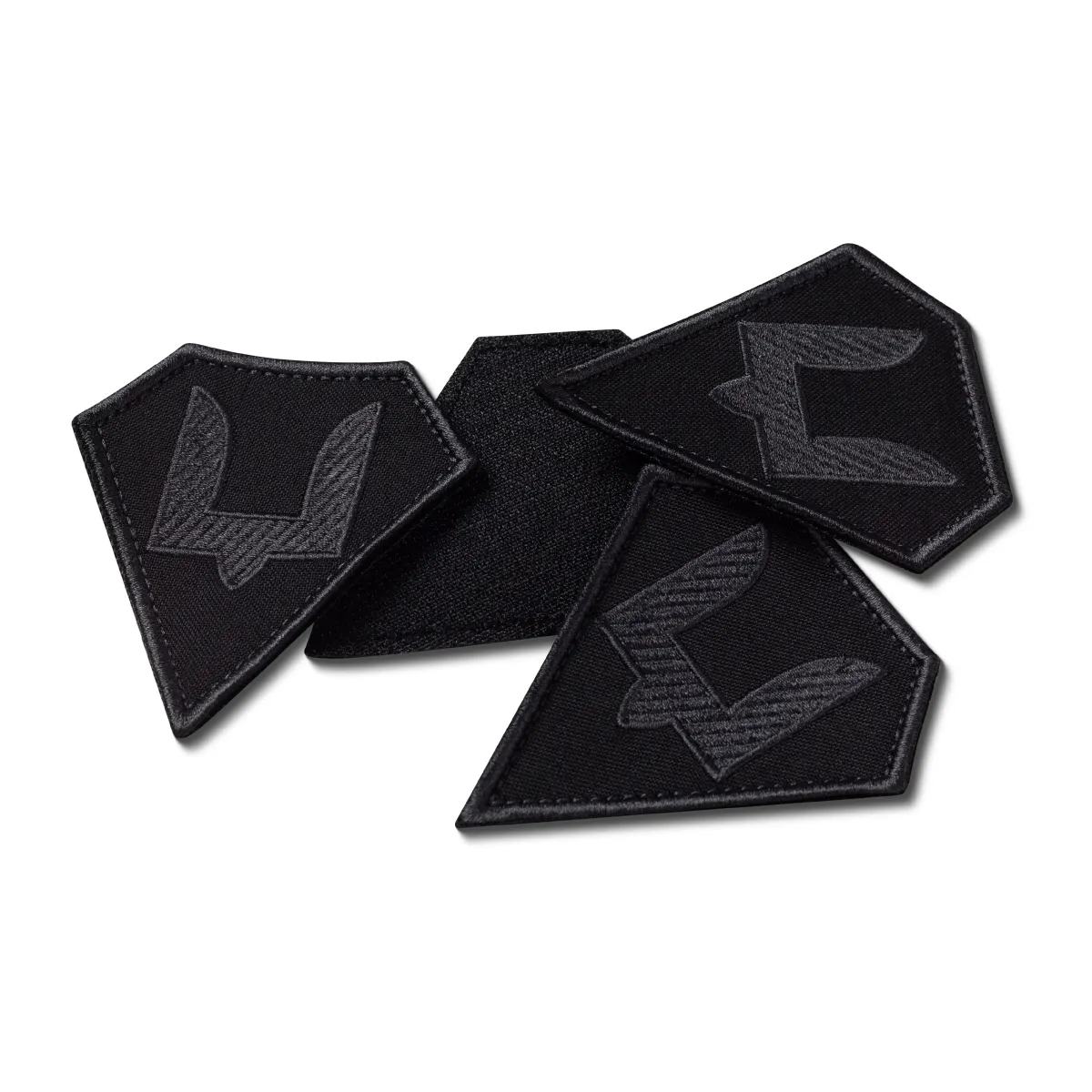 Шеврон (нашивка) двозуб Сил специальных операций ВСУ, 9х7.5 см. Серо-черный 3