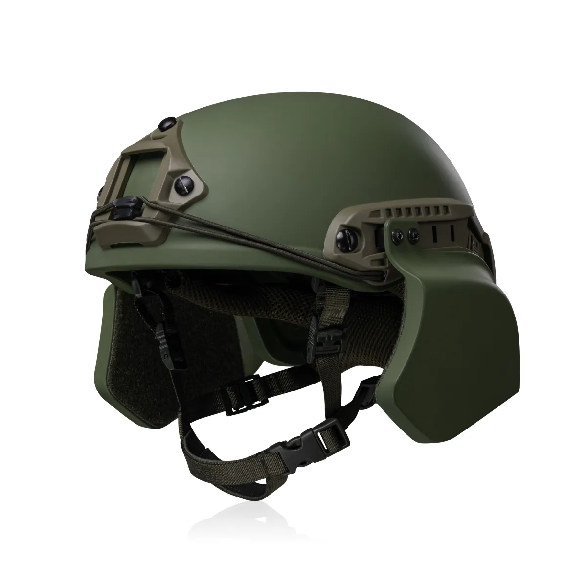 Защита боковая баллистическая защита для шлемов без ушей (типа FAST, TOR). Олива 3