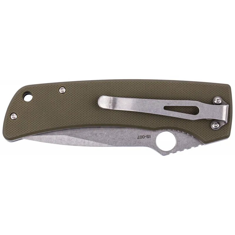 Нож раскладной SKIF Hole. Форма Drop Point. Рукоятка оливковое 5