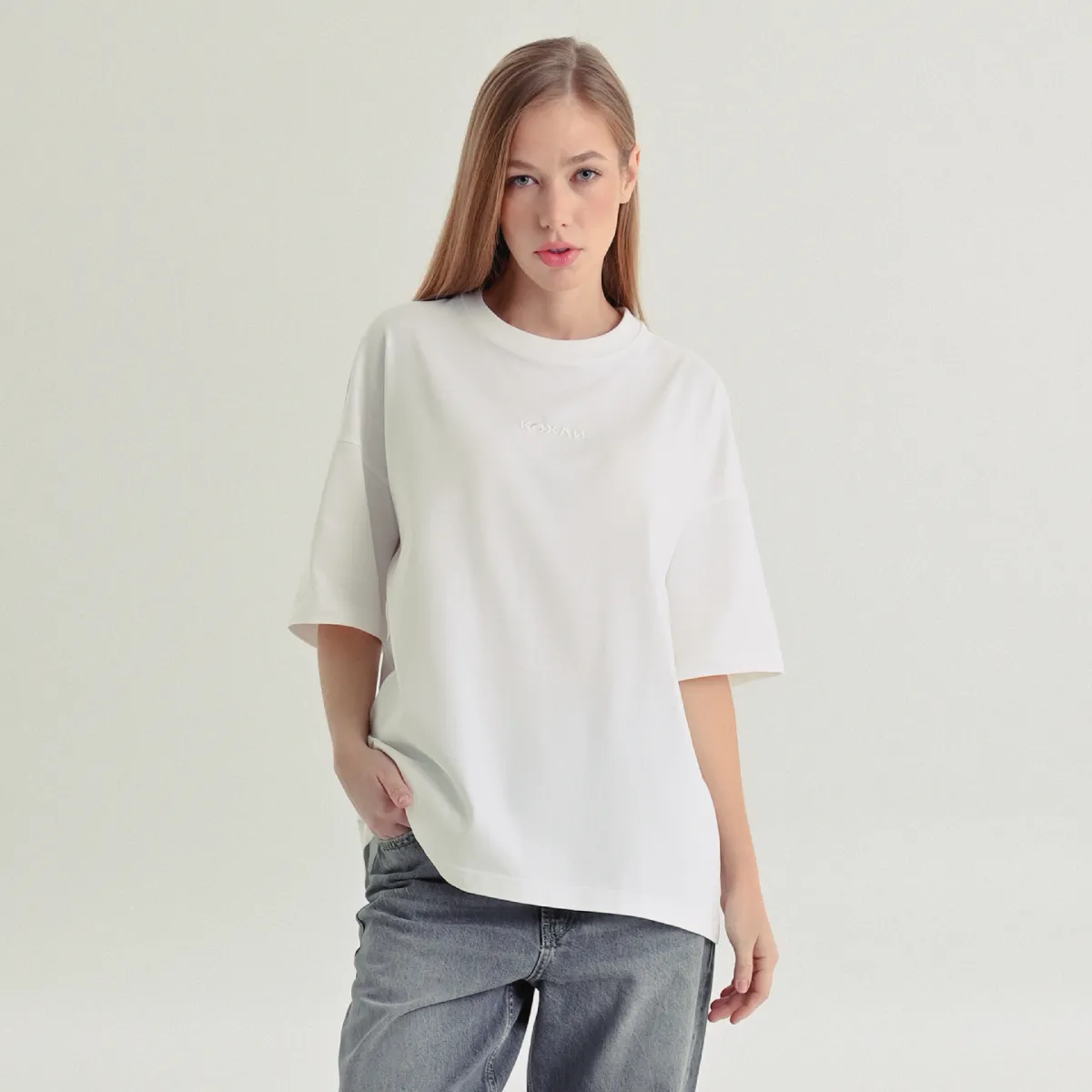 Футболка «Кохай» від Rift. Oversize. Молочний 2