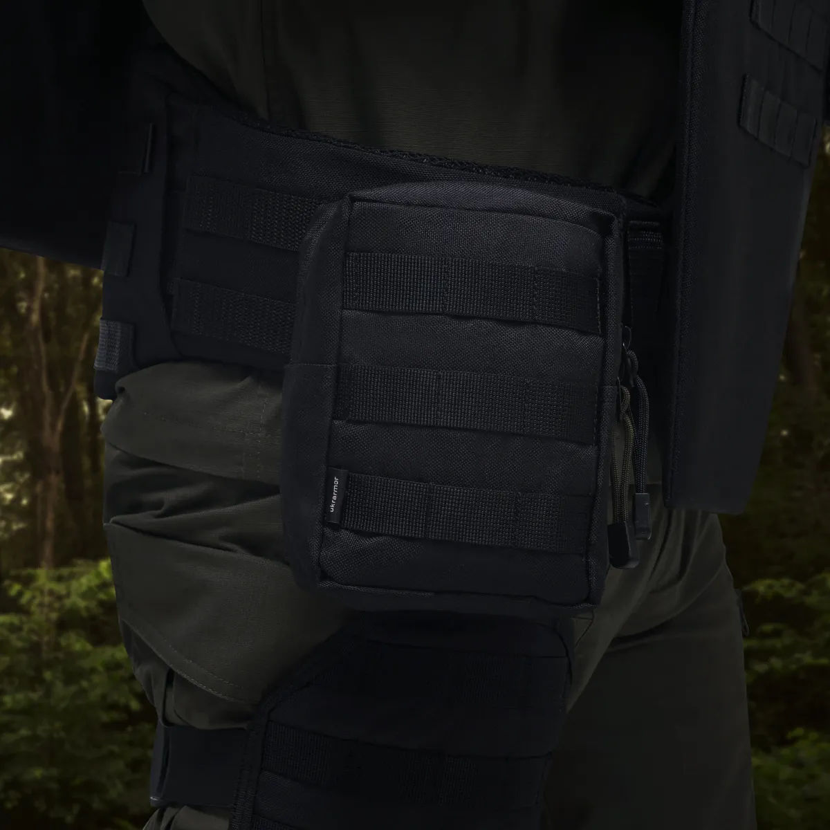 Підсумок утилітарний L. Кріплення Molle. Cordura 1000. Чорний. 2