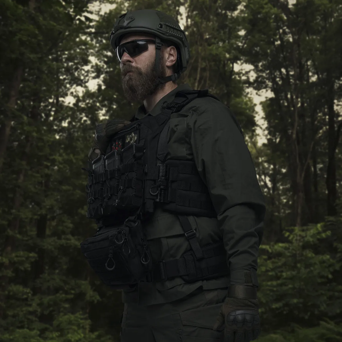 Сумка-напашник PRO 2-го класса защиты. Размер L (16х22 см). Материал Cordura 1000. Черный 8