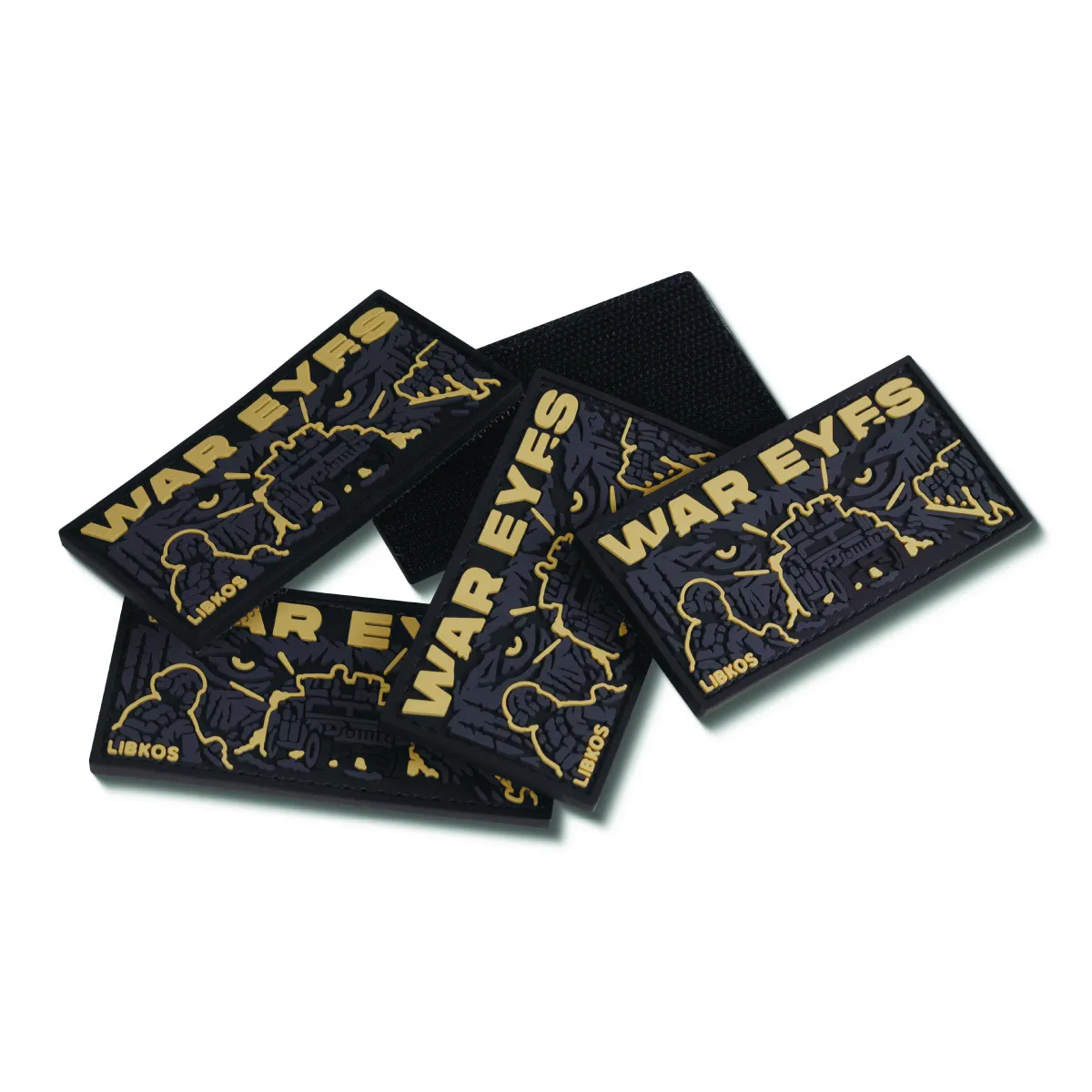 Патч (шеврон) «War Eyes» від libkos. М’який ПВХ пластик, 8х4 см 2