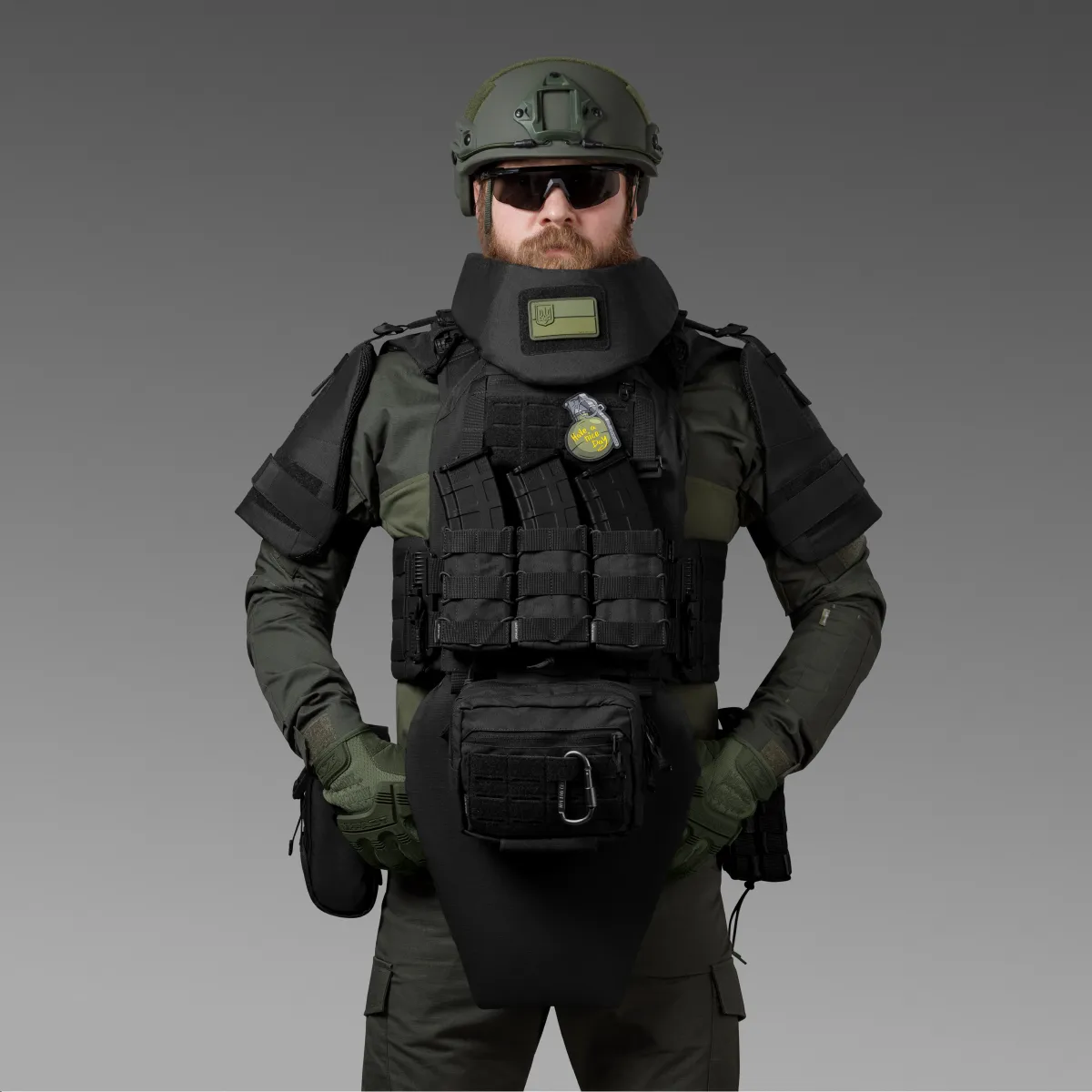 Плечовий захист з балістичними пакетами 1-го класу. STANAG 2920. Чорний 3