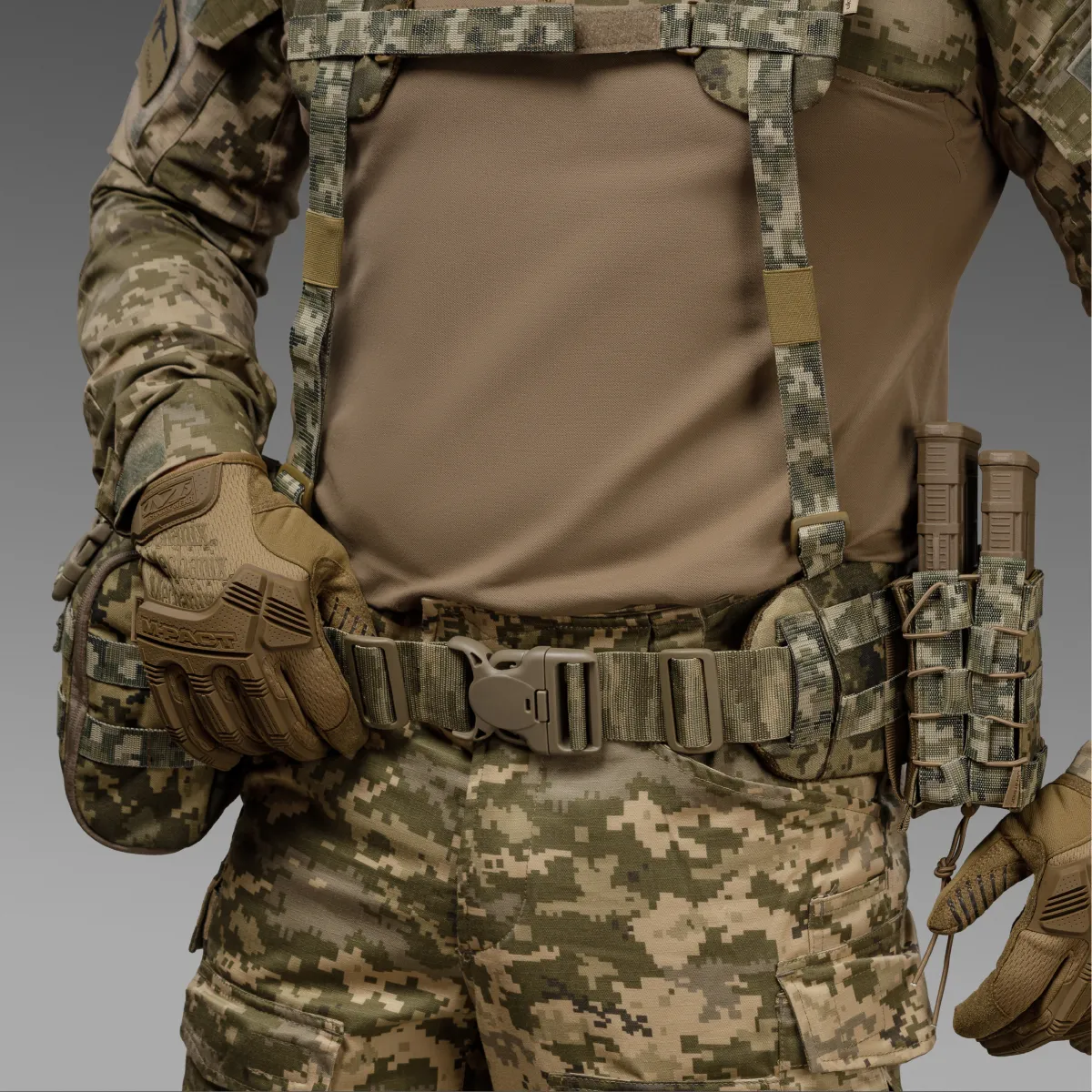 Плечова система для тактичного пояса з евакуаційною ручкою. Cordura 1000. Піксель (мм-14) 7