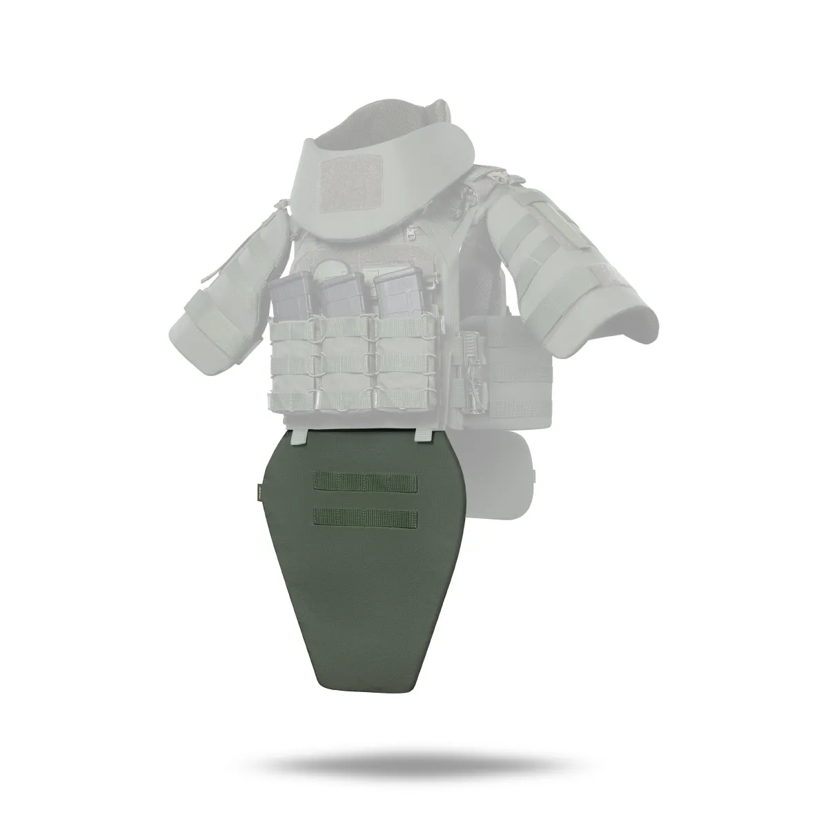 Противоосколочный фартук 1-го класса защиты (с баллистическим пакетом). Размер XL. Олива 3