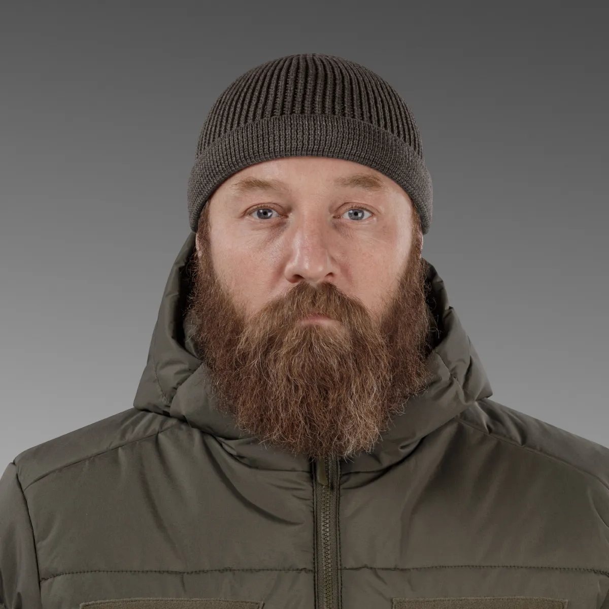 Шапка в’язана Docker Hat. Cotton and wool. Dark coffee 2