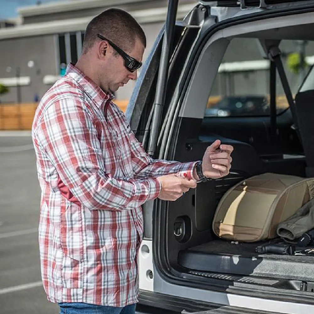 Рубашка Helikon-Tex Trip (нейлоновая смесь). Red Plaid 3