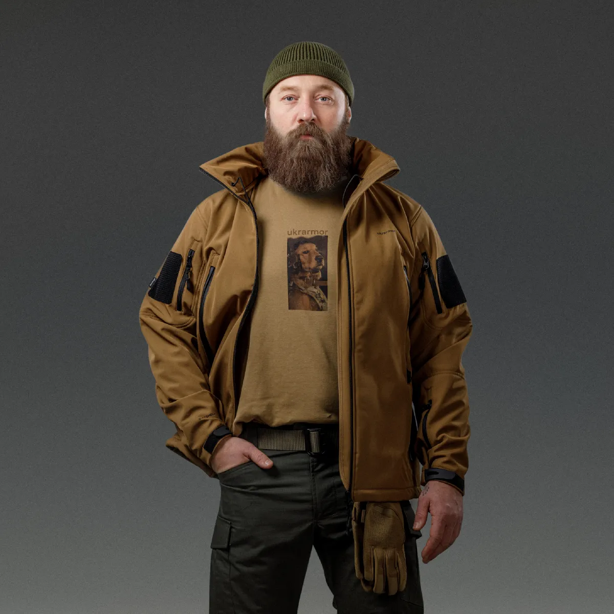 Футболка Basic Military T-Shirt. Battle Pup. Cotton/Elastane. Койот 3