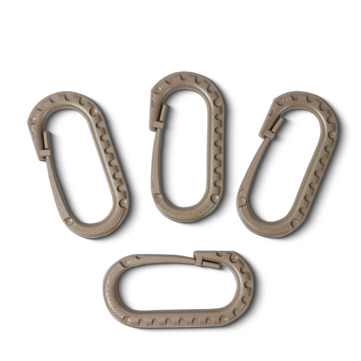 Карабін пластиковий універсальний, 60 х 40 мм. Колір Койот 2