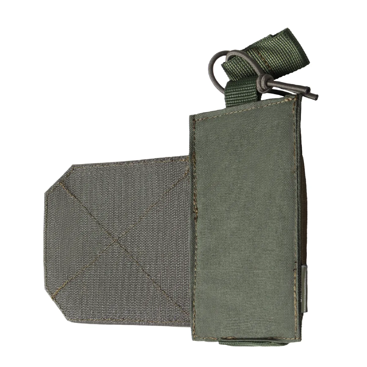 Боковий правосторонній еластичний підсумок для магазинів АК/AR та турнікетів відкритого типу з кріпленням на липучці. Олива 2