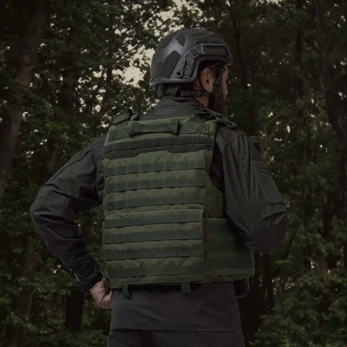 Боевой бронежилет IBV-1. Вес 3.6 кг. Увеличенная площадь защиты. Олива. L/XL 11