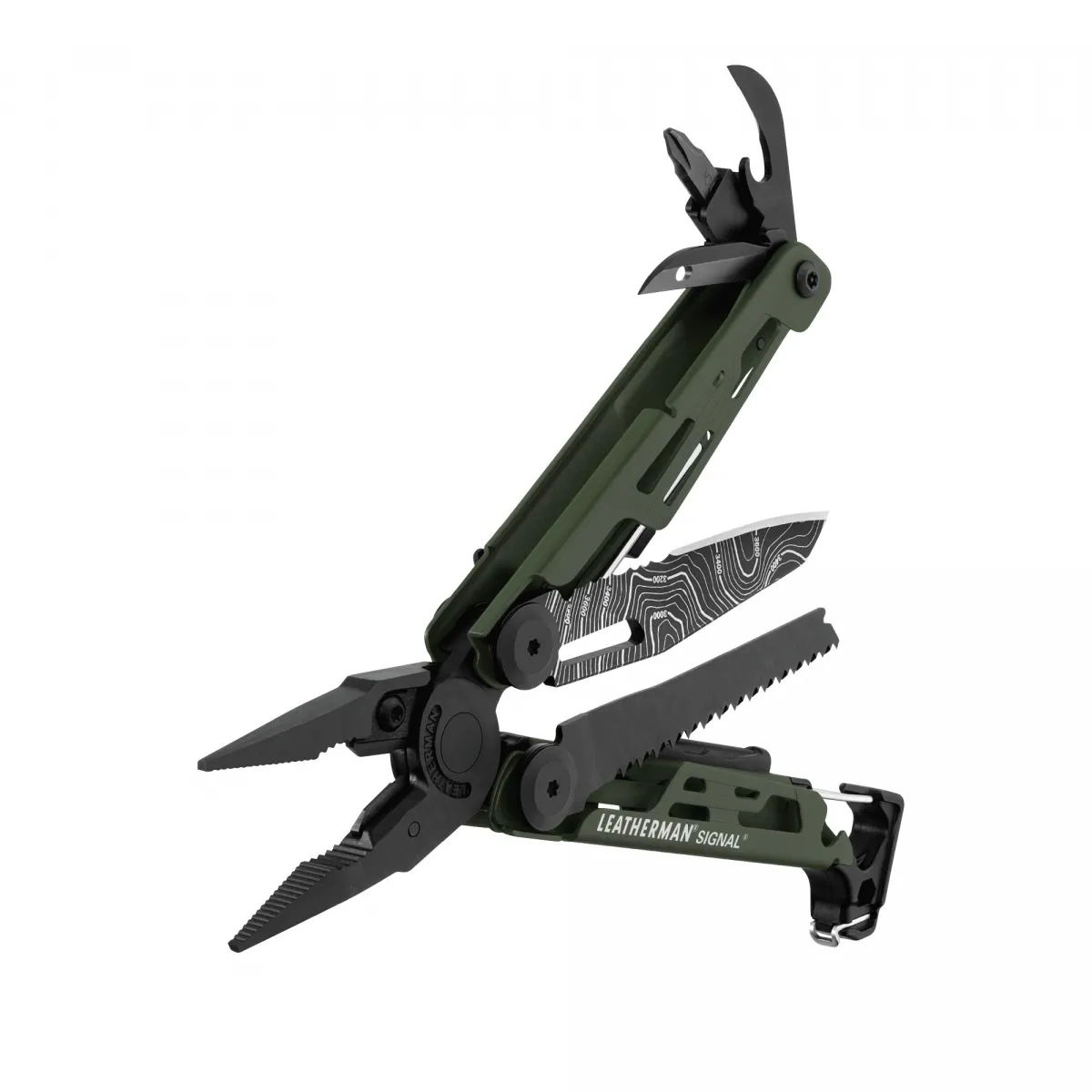 Мультитул Leatherman® (США) Signal Ranger Green на 19 инструментов из нержавеющей стали, нейлоновый чехол. 3