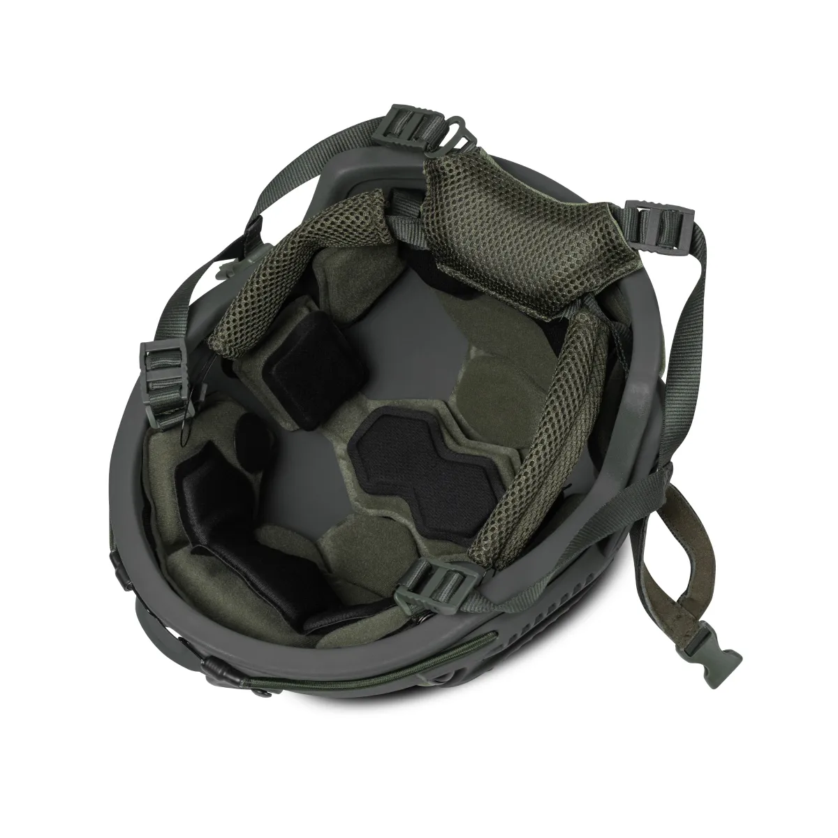 Противоударные подушки с липучками для шлемов Fast/Mich. С эффектом памяти. Олива 2