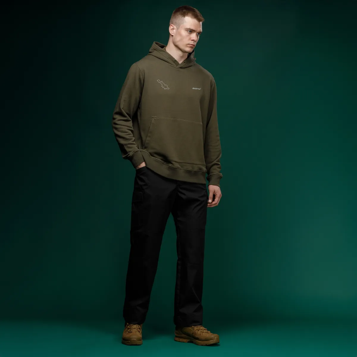 Худі M1 Mono колекція Avdiivka. Топографічна карта. Cotton and polyester. Олива 6