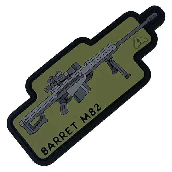 Патч (шеврон) «Barret M82» від А.Т.А.К.А. М’який ПВХ пластик. Олива 4