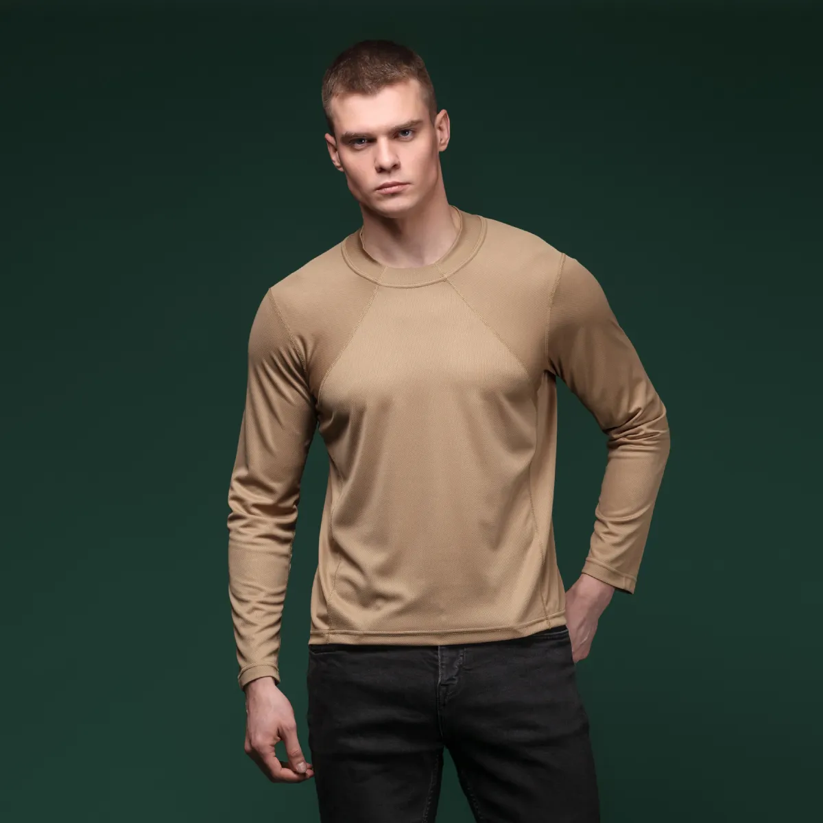 Тактическая рубашка Base Combat Shirt с длинным рукавом. Койот 2