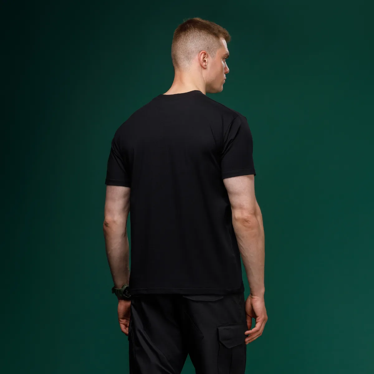 Футболка Basic Military T-Shirt из коллекции NAME. Cottone/Elastane, черный 4