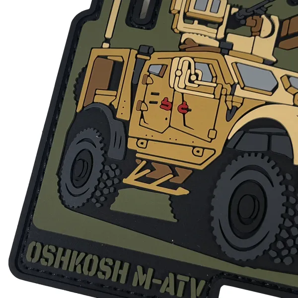 Патч (шеврон) «Oshkosh M-ATV» от Patch hunter. Мягкий ПВХ пластик мягкий. Койот 2