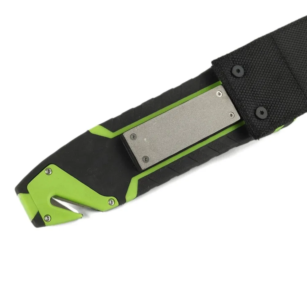 Ніж Ganzo G8012V2 зелений з паракордом та кресалом. Вуглецева сталь 5