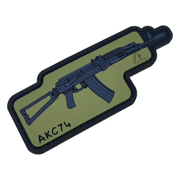 Патч (шеврон) «AKС 74» від А.Т.А.К.А. М’який ПВХ пластик. Олива 2