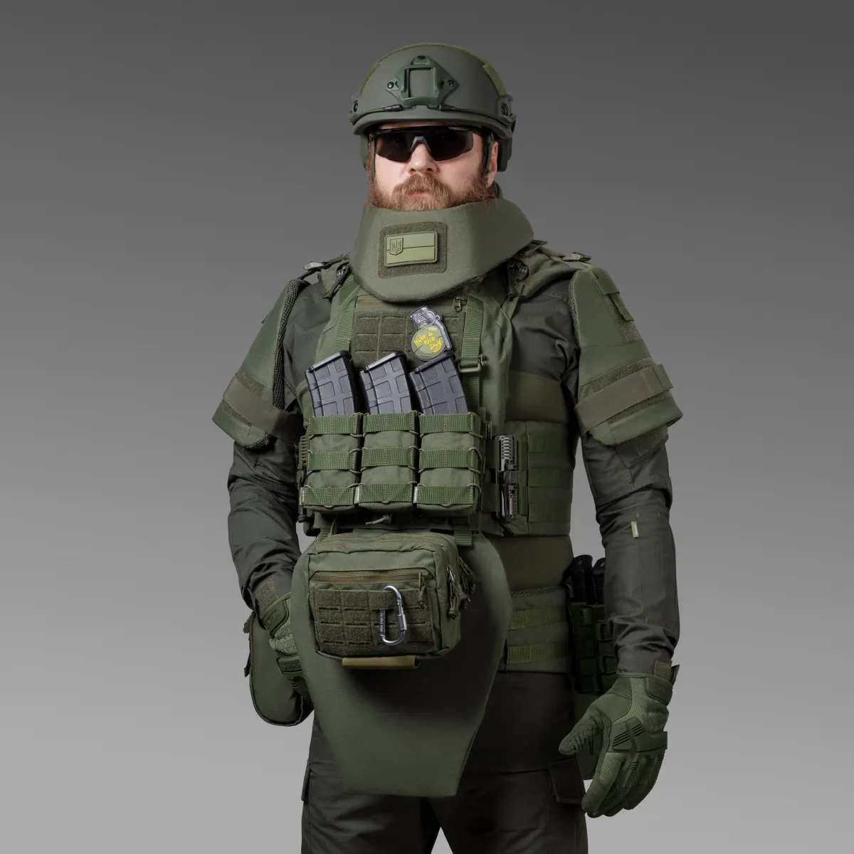 Плечовий захист з балістичними пакетами 2-го класу. STANAG 2920. Олива 7