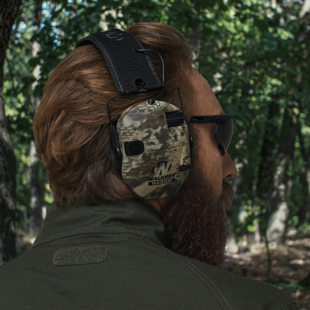 Активные наушники Walker's Razor Slim Kryptek с оголовьем. Производитель США 9