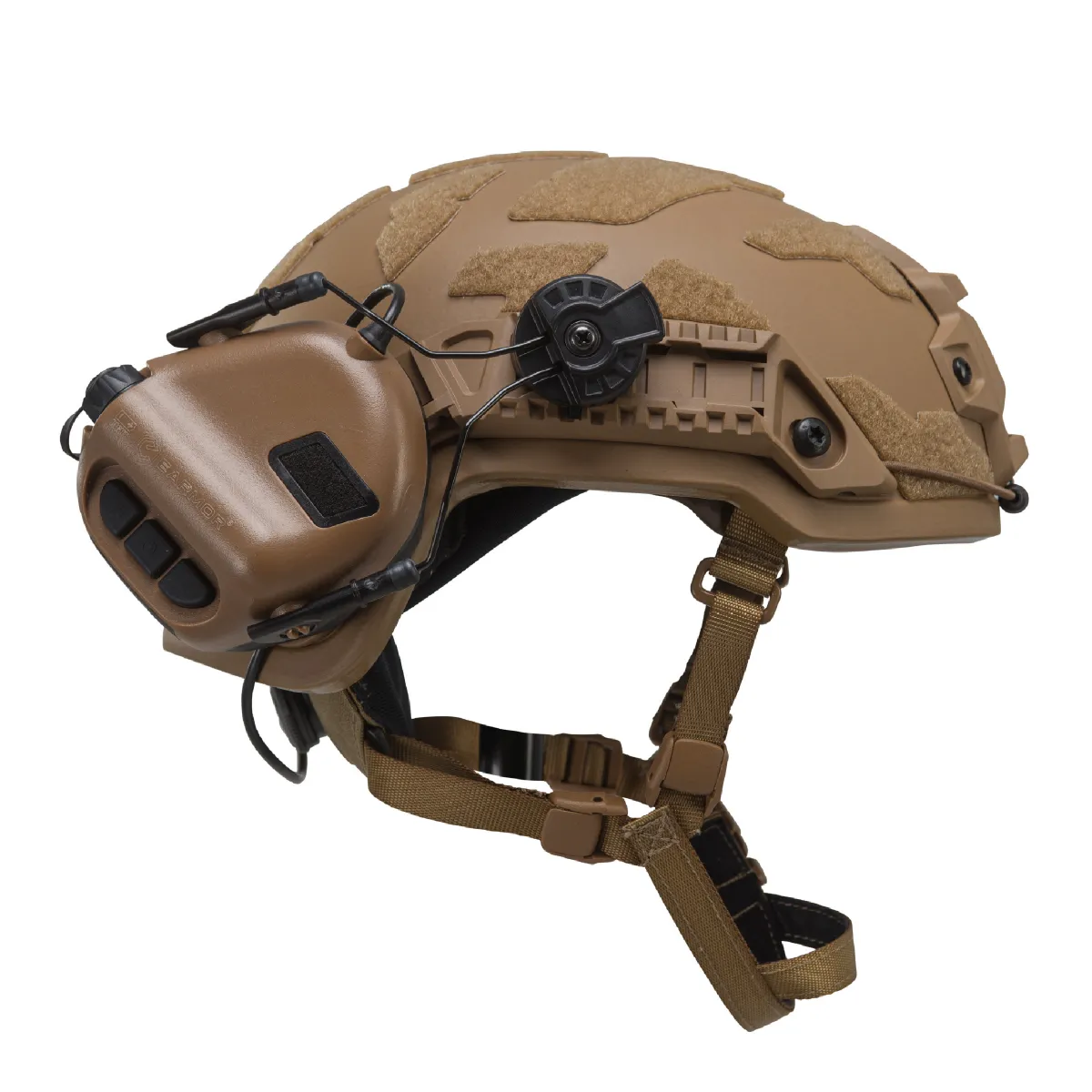 Активные наушники Earmor M31H (Helmet version) с креплением ARC rail. Койот 2