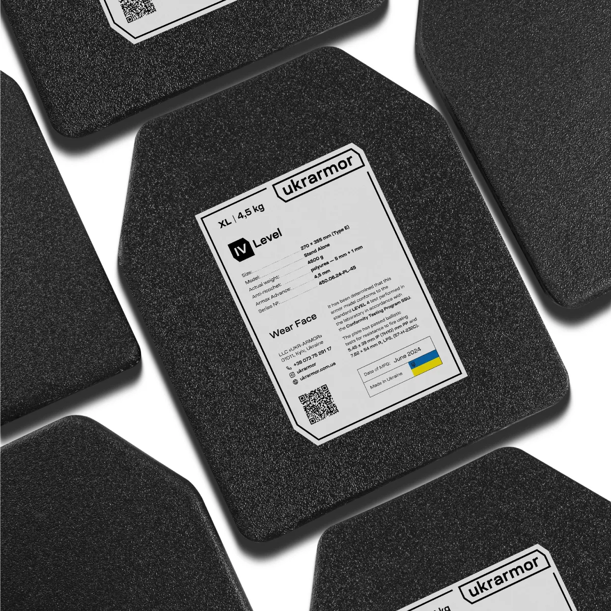 Сталеві бронеплити 4 клас захисту (комплект). Вага 9 кг. Розмір XL (27х35.5 см.) 3