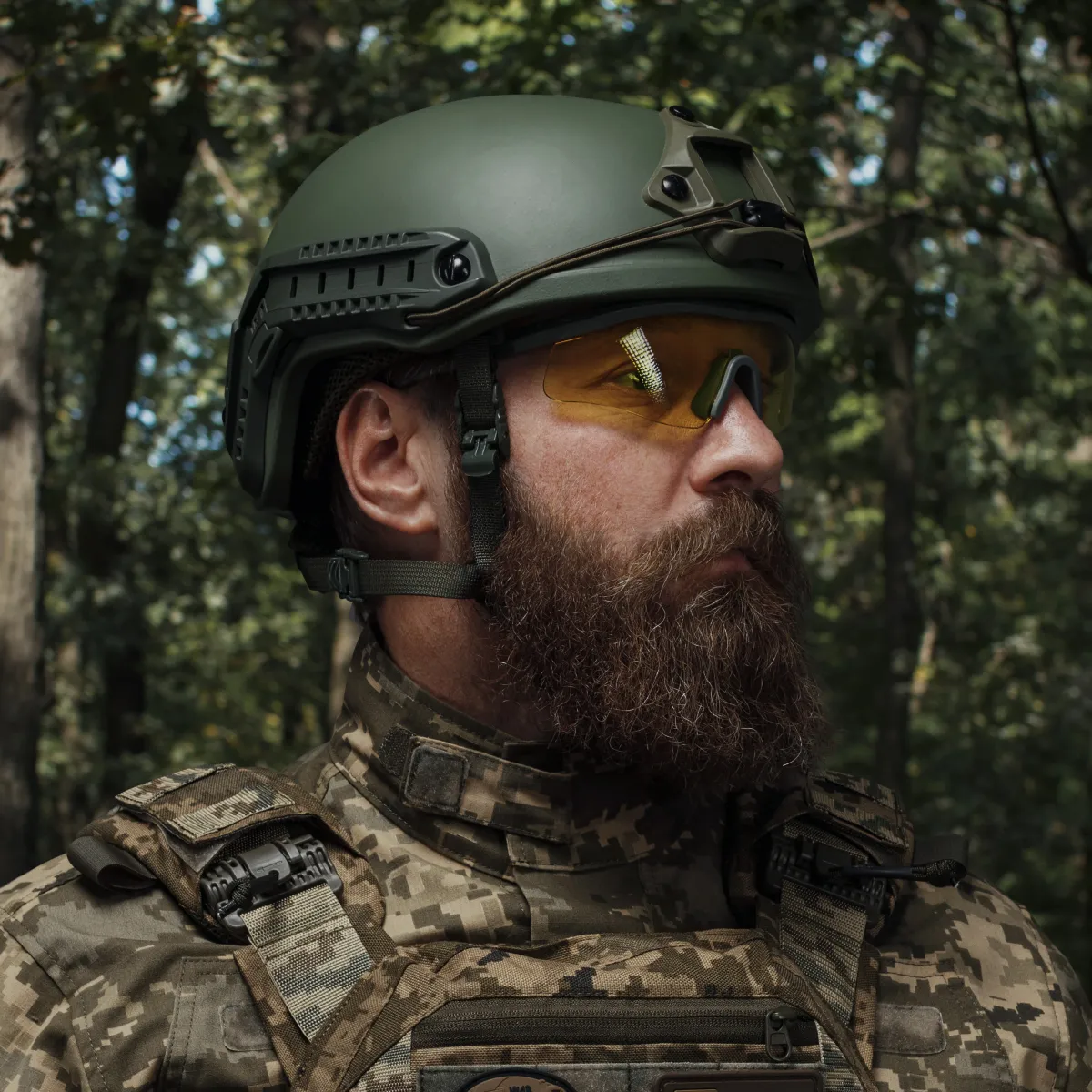 Кевларовий шолом TOR-D (стандарт). Виробник: Україна. Колір Олива. L 9