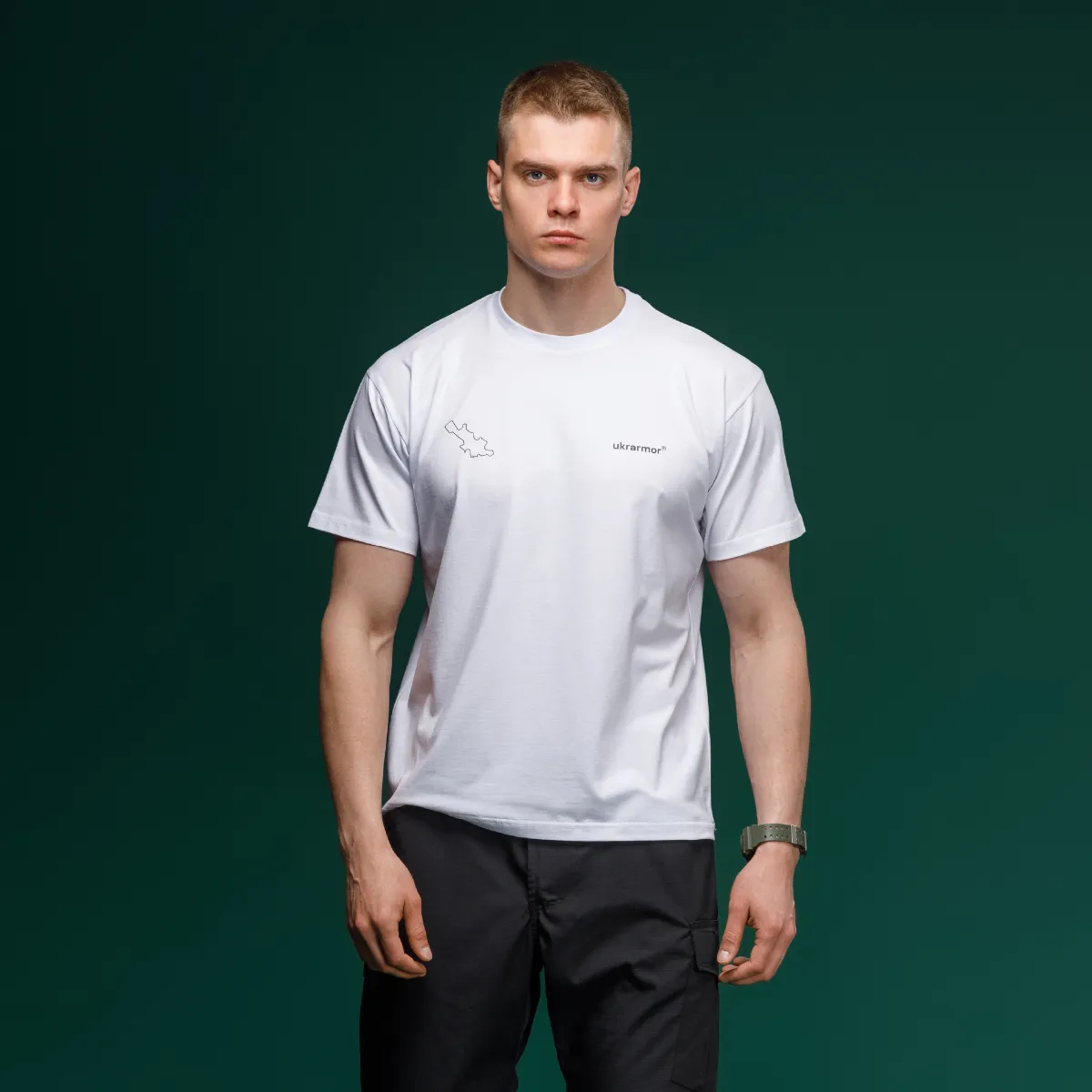 Футболка Basic Military T-Shirt. Avdiivka. Топографічна карта. Білий 2