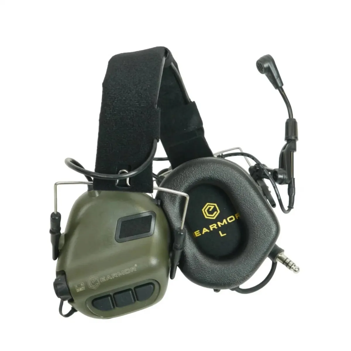 Активные наушники Earmor M32X MOD4 с микрофоном. Олива 3