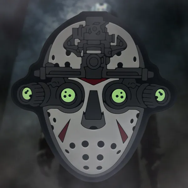 Патч (шеврон) «Маска Джейсона Вурхиза» від А.Т.А.К.А. М’який ПВХ пластик 2