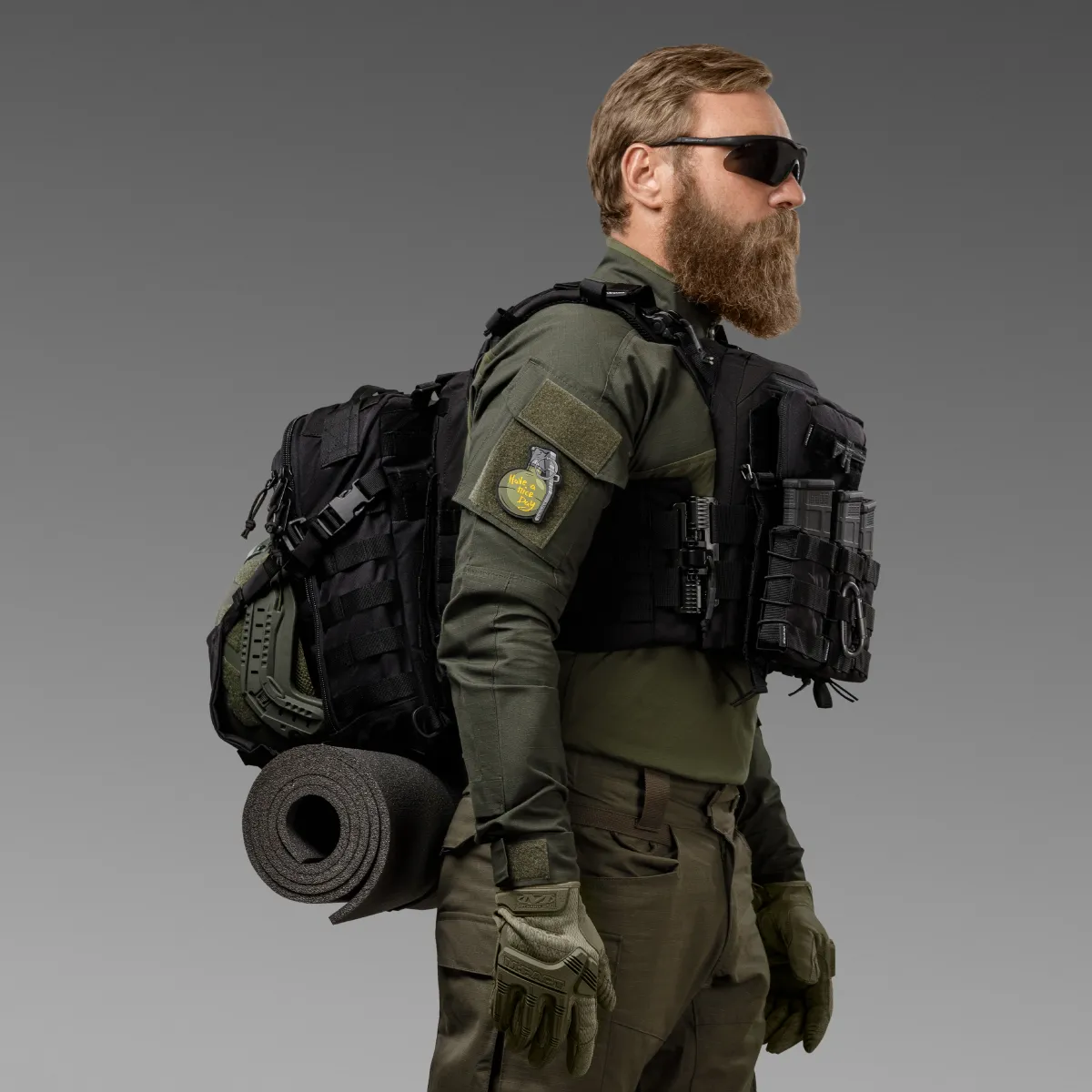 Тактический рюкзак DP20 на 20 л. Cordura 1000D. Крепление Molle. Черный 9