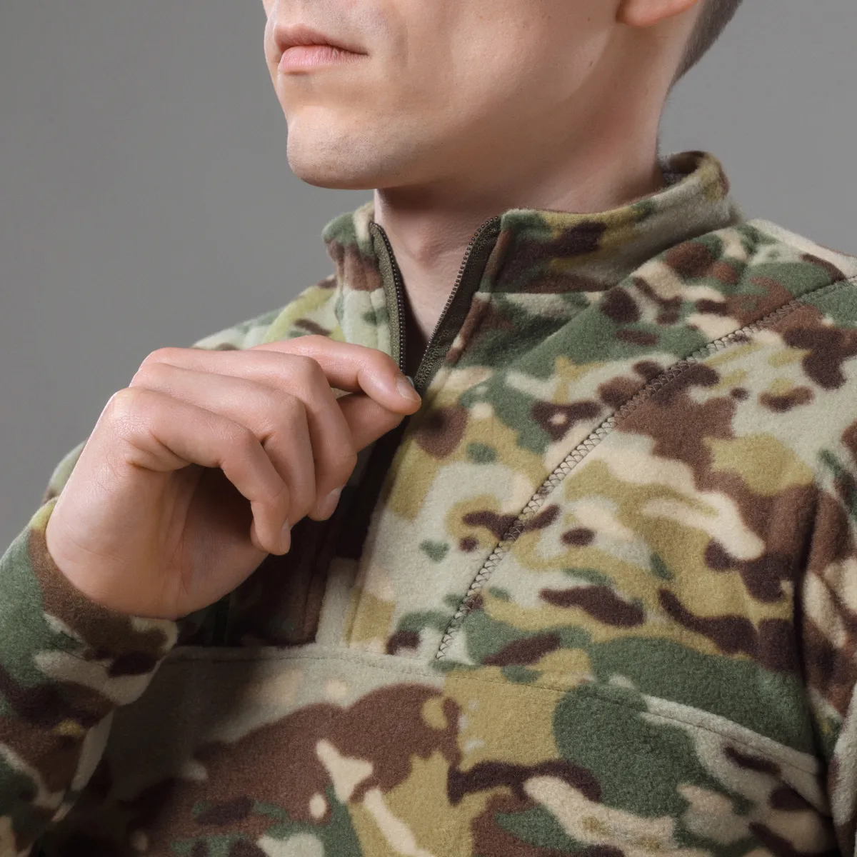 Флисовая тактическая кофта Garrison Fleece Multicam. Temperature control, polyester 4