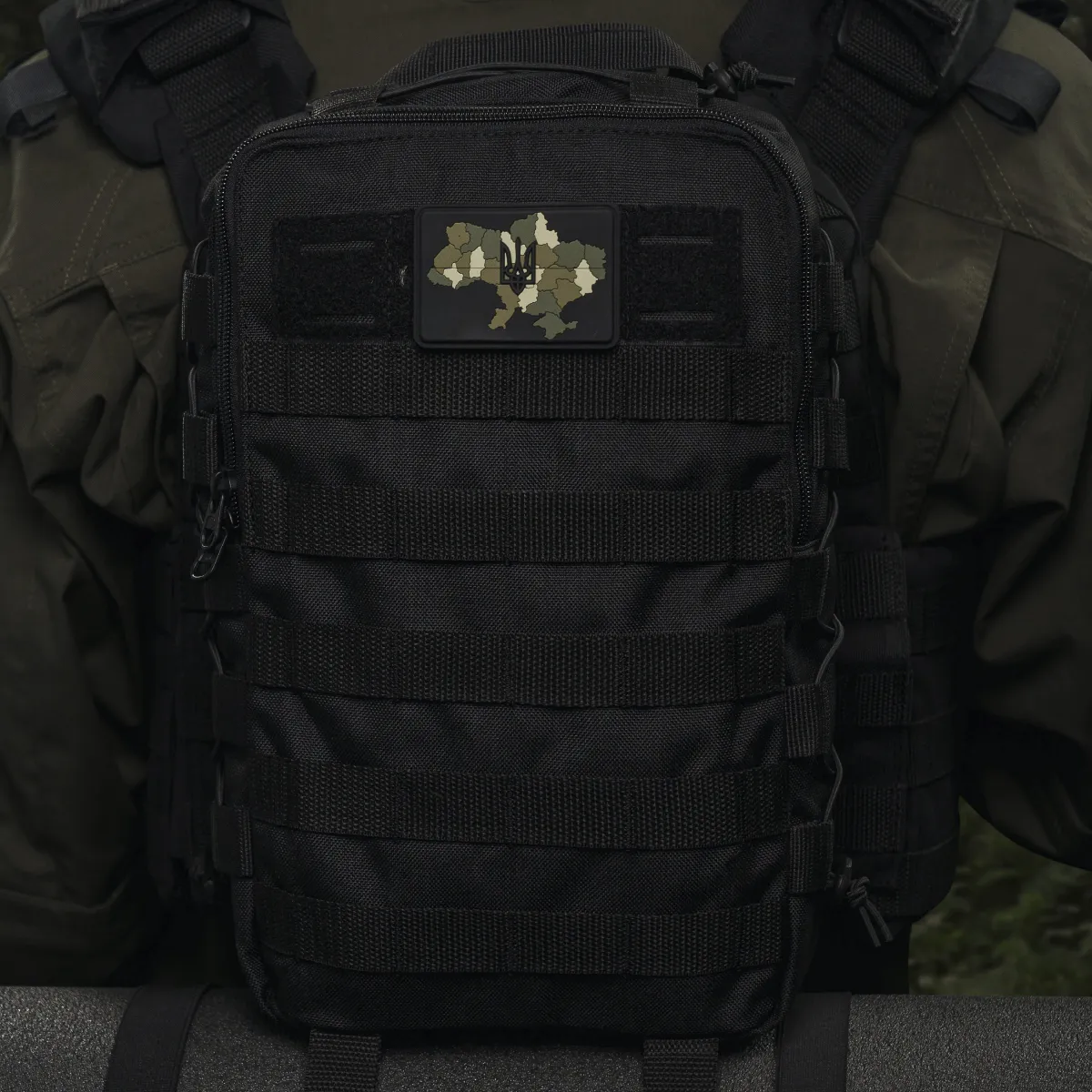 Тактичний рюкзак на 10 л. Кріплення Molle. Cordura 1000D. Чорний 7