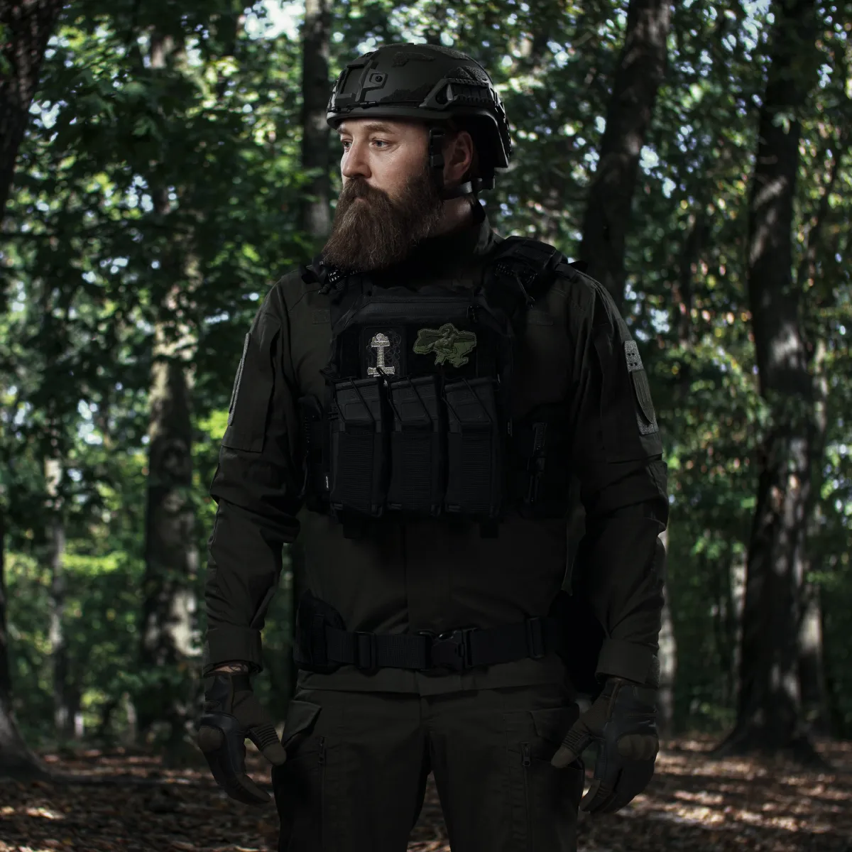 Потрійний еластичний підсумок для магазинів АК/АR відкритого типу з кріпленням MOLLE. Чорний 3