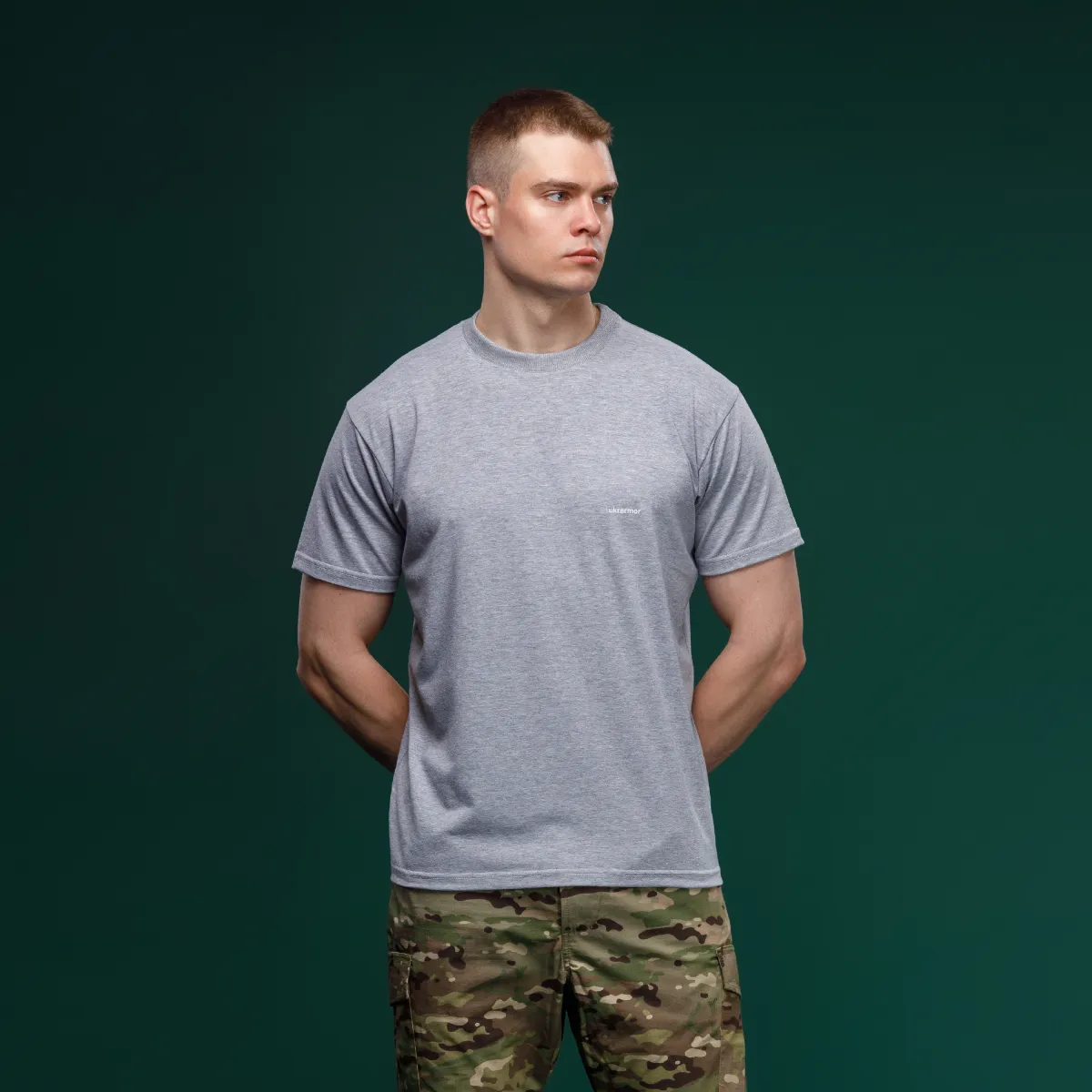Футболка Basic Military T-shirt. Матеріал Cotton\Elastane, сірий 2