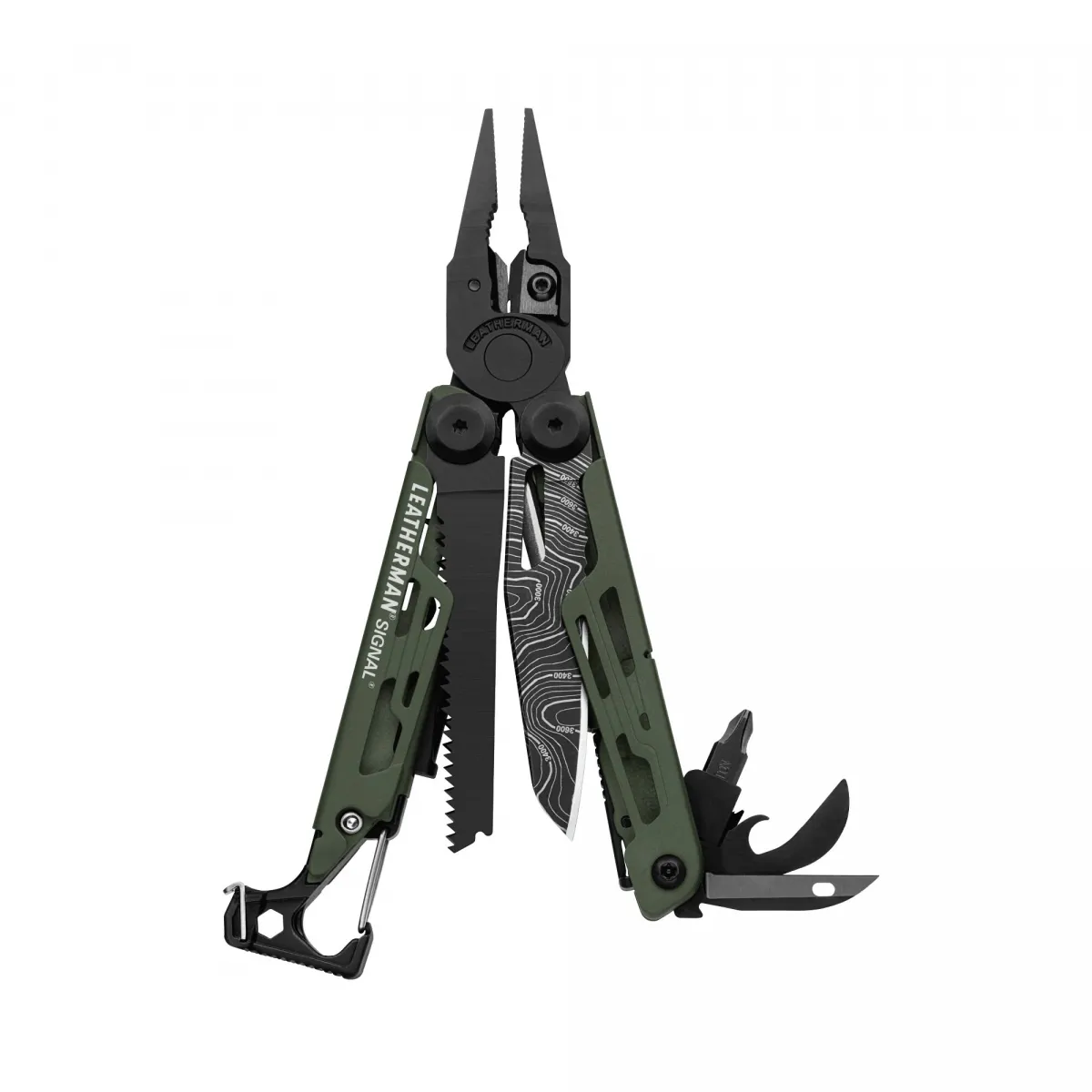 Мультитул Leatherman® (США) Signal Ranger Green на 19 инструментов из нержавеющей стали, нейлоновый чехол.