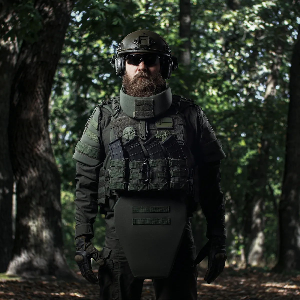 Балістичний захист шиї Gen 2 (та верхньої частини спини) 1-го класу. Олива 4