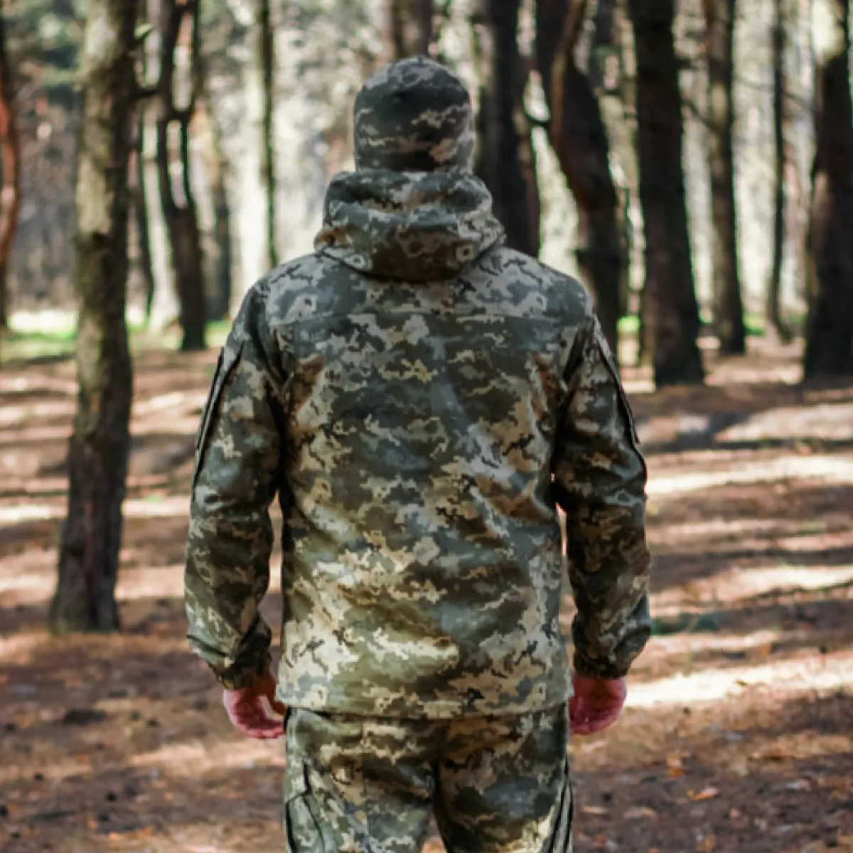 Куртка тактическая с капюшоном. Ткань Саржа, пиксель (мм-14) 4