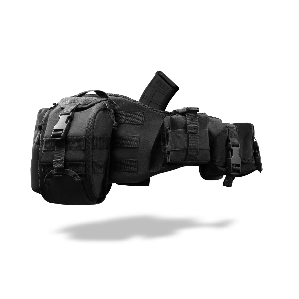 Комплект Modular Battle Belt S/M без баллистической защиты. Пояс с обвесами. Черный 9