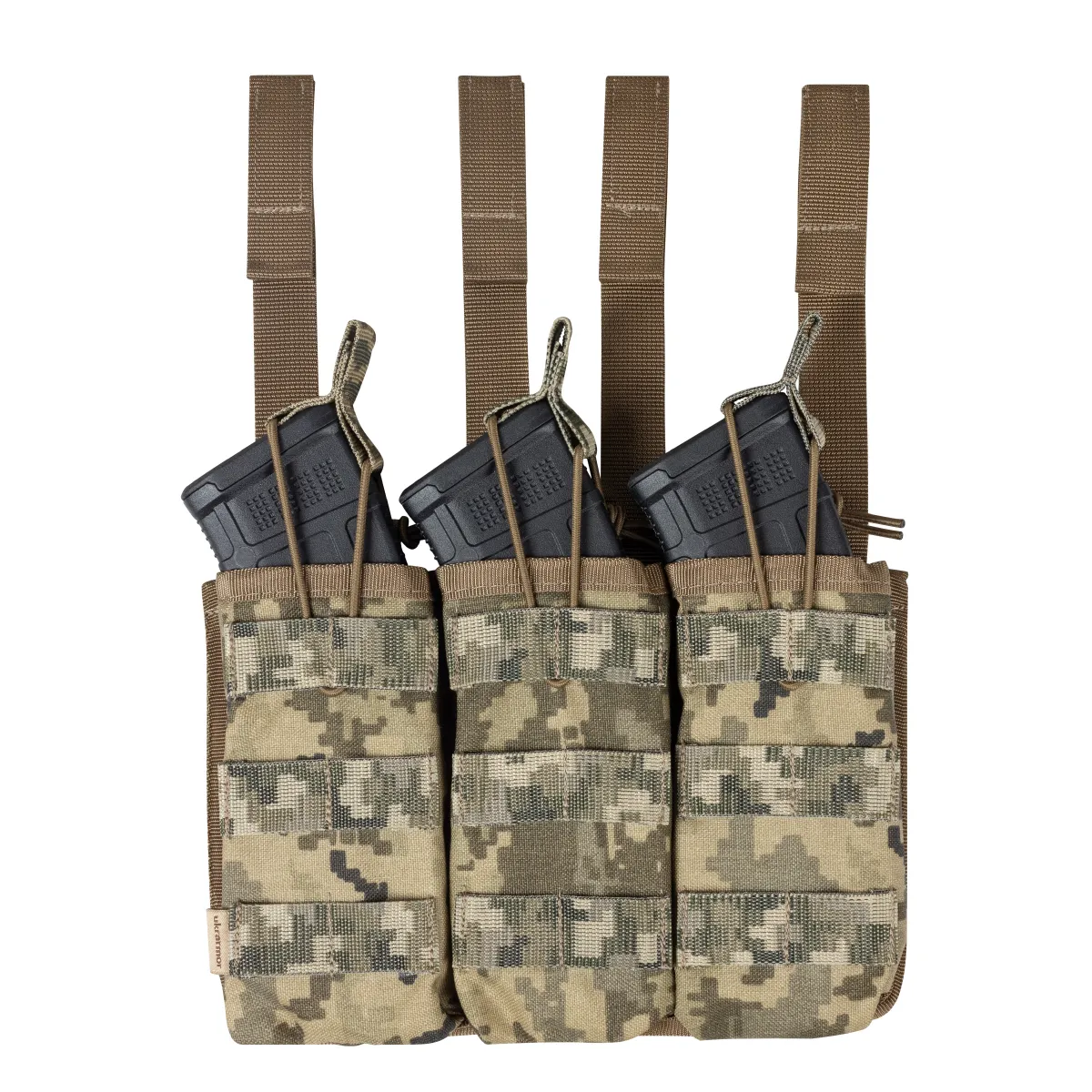 Потрійний підсумок під магазини АК/АR. Cordura 1000. Molle. Піксель (мм-14) 3