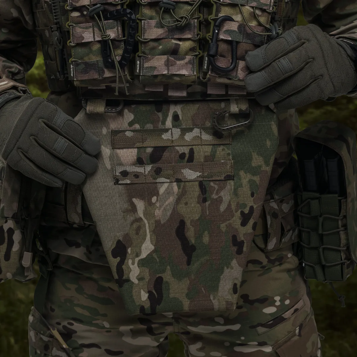 Противоосколочный фартук 2-го класса защиты (с баллистическим пакетом). Размер L. Мультикам 3