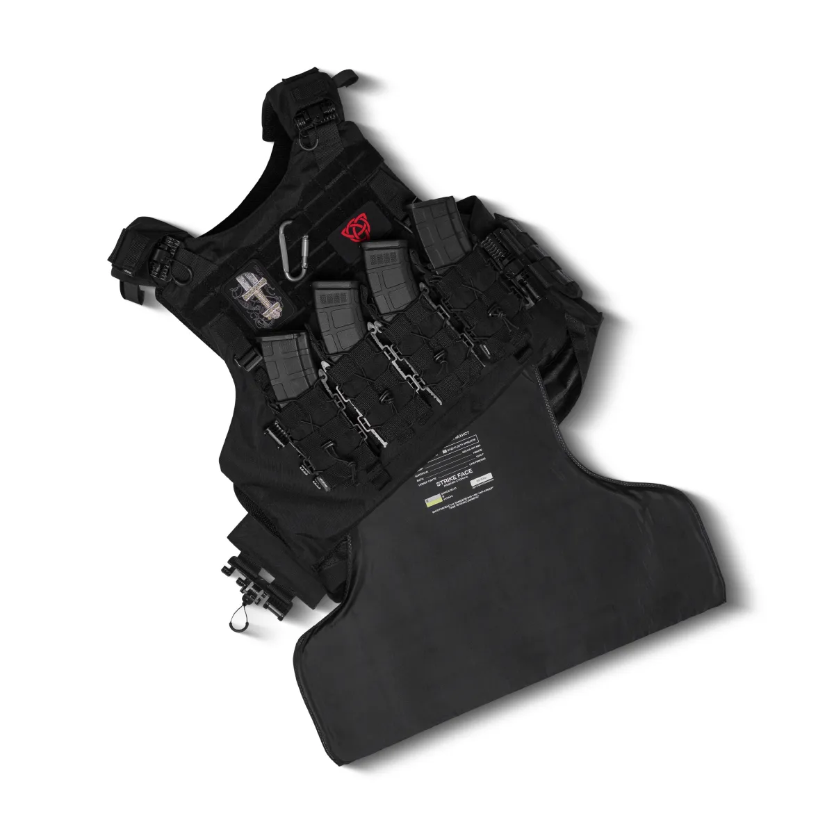 Боевой бронежилет IBV-1. Вес 3.6 кг. Увеличенная площадь защиты. Черный. L/XL 15